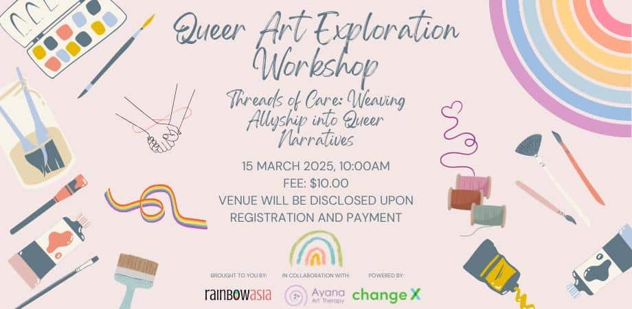 Queer Art Exploration Workshop Threads of Care: Weaving Allyship into Queer Narratives